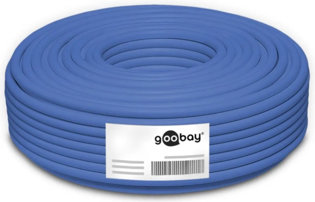 Goobay CAT6A Netwerkkabel 50m - Blauw
