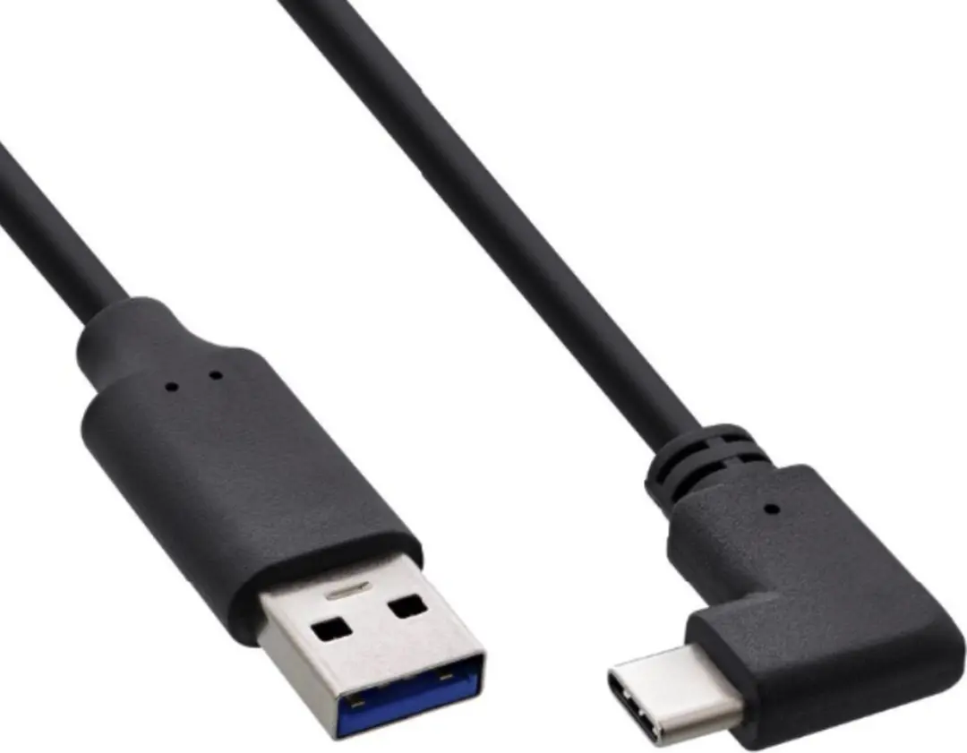 InLine USB-C naar USB-A Kabel 0,3m - Zwart