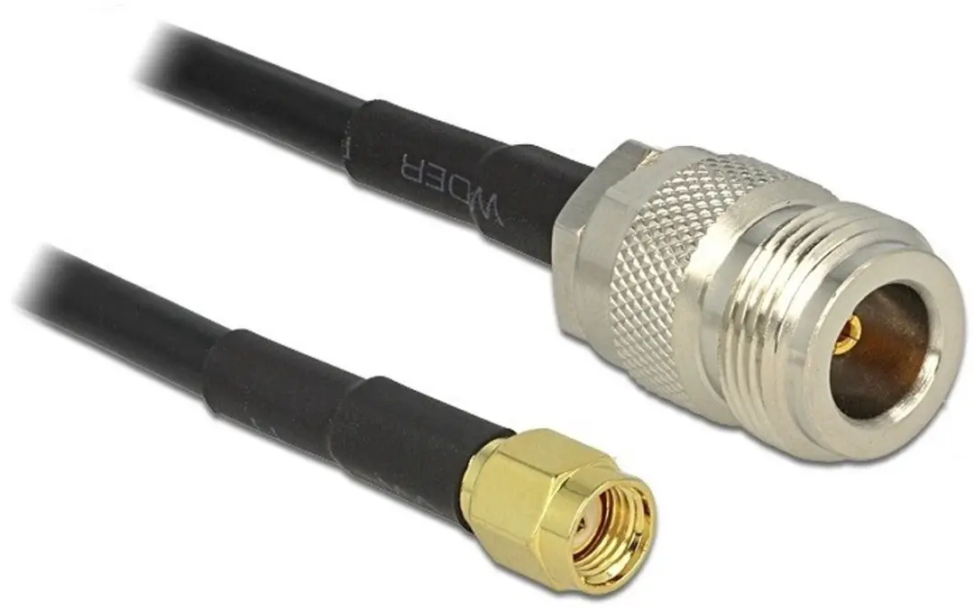 Delock RP-SMA Stecker N Buchse LMR195 1m
