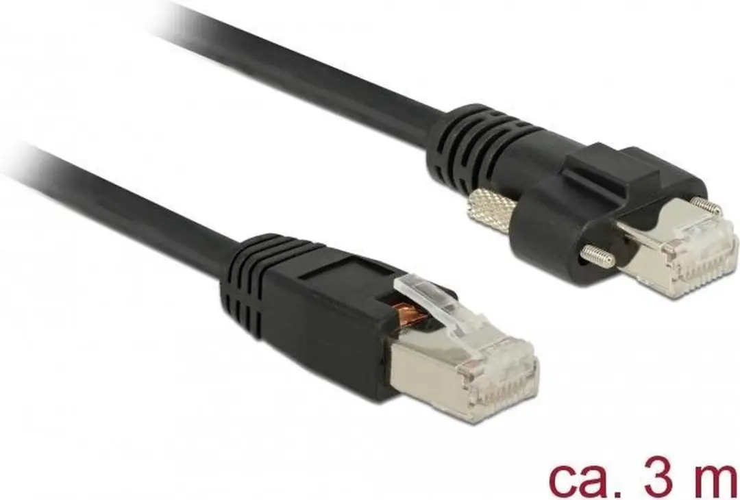 Delock GigE Camera Kabel Cat.6 S/FTP 3m - Zwart
