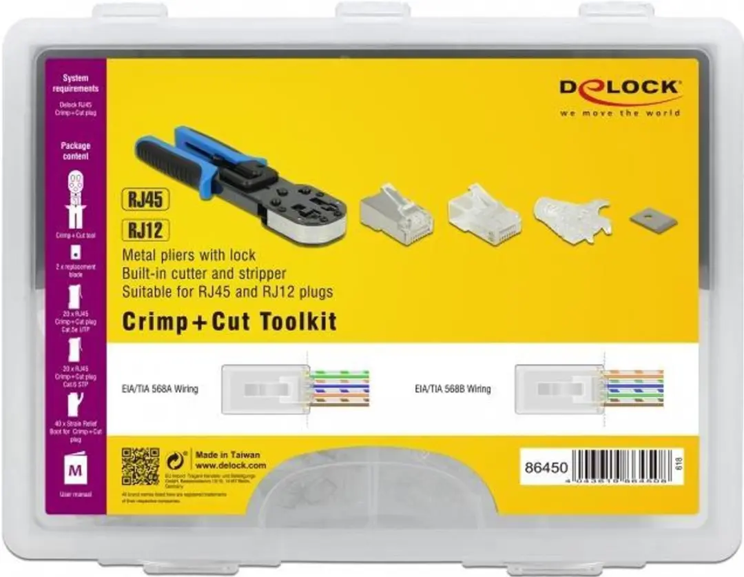 Delock RJ45 Crimp+Cut Toolkit 83 Stuks