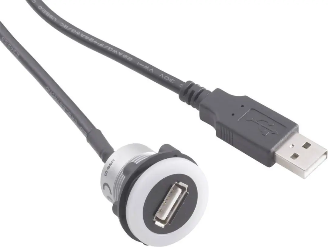 Tru Components USB-inbouwbus 2.0 1229321 - Zwart