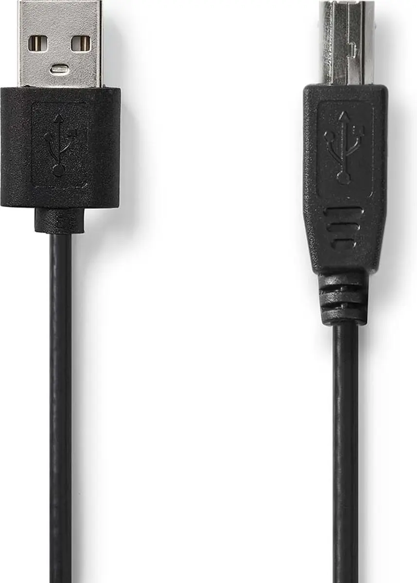 Nedis USB 2.0 A-B Kabel 2m - Zwart