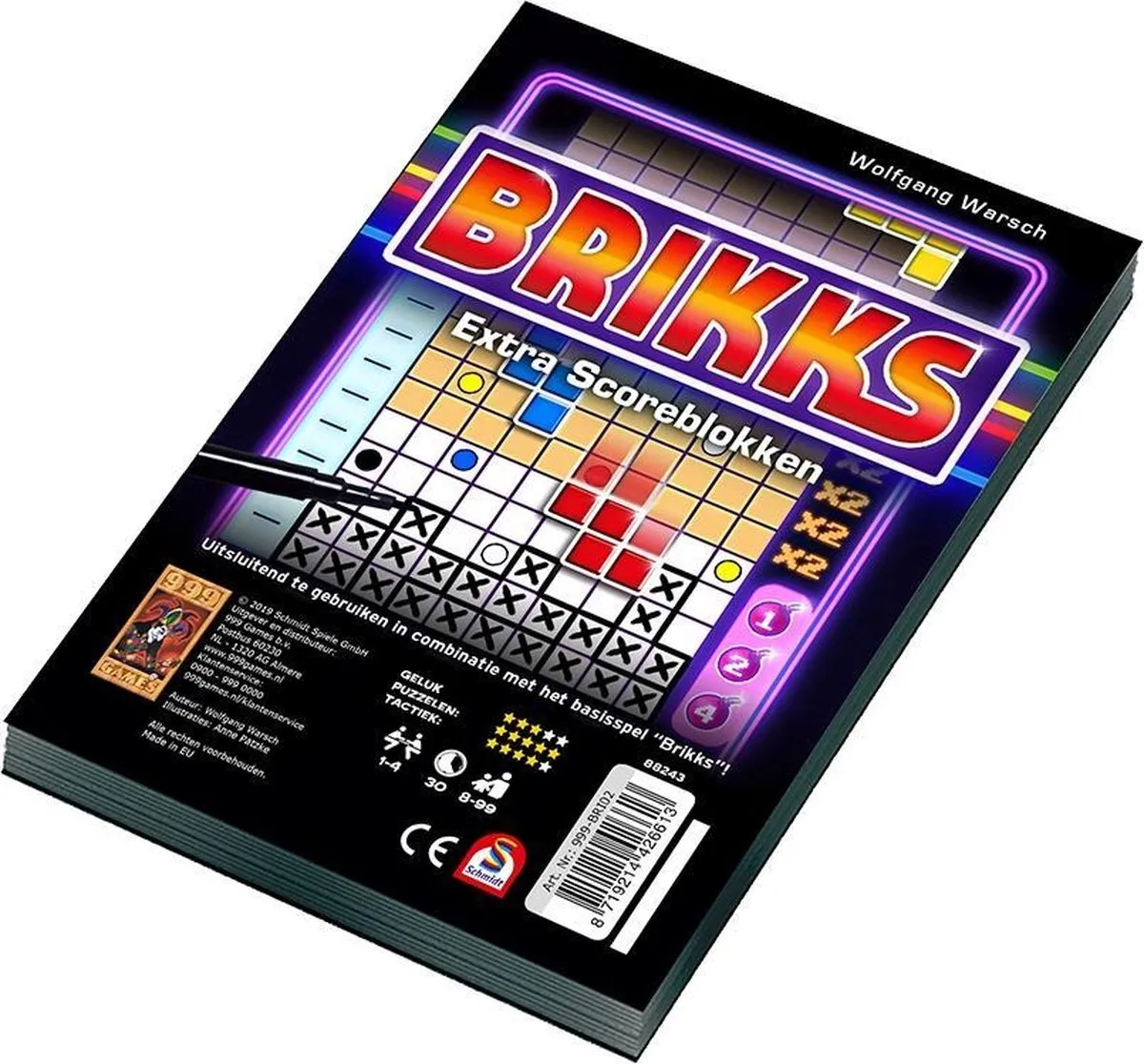 999 Games Scoreblokken Brikks Dobbelspel