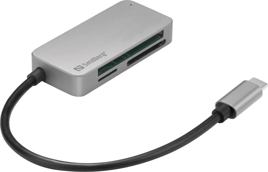 Sandberg 136-38 USB-C Multi Card Reader Pro - Zwart