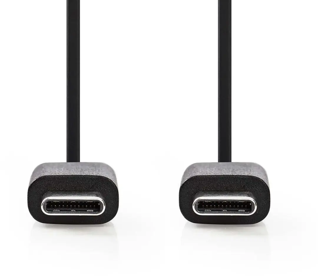 Nedis USB-C Kabel 60W 1m - USB 2.0 Male - Zwart