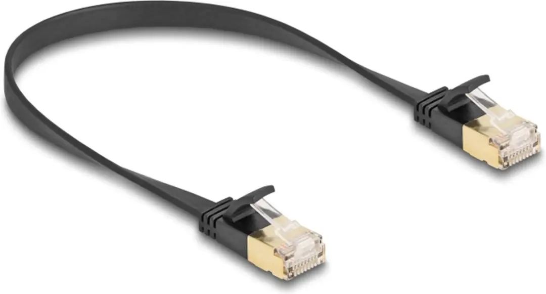 Delock RJ45 Cat.6A Netwerkkabel 0.3m - Zwart