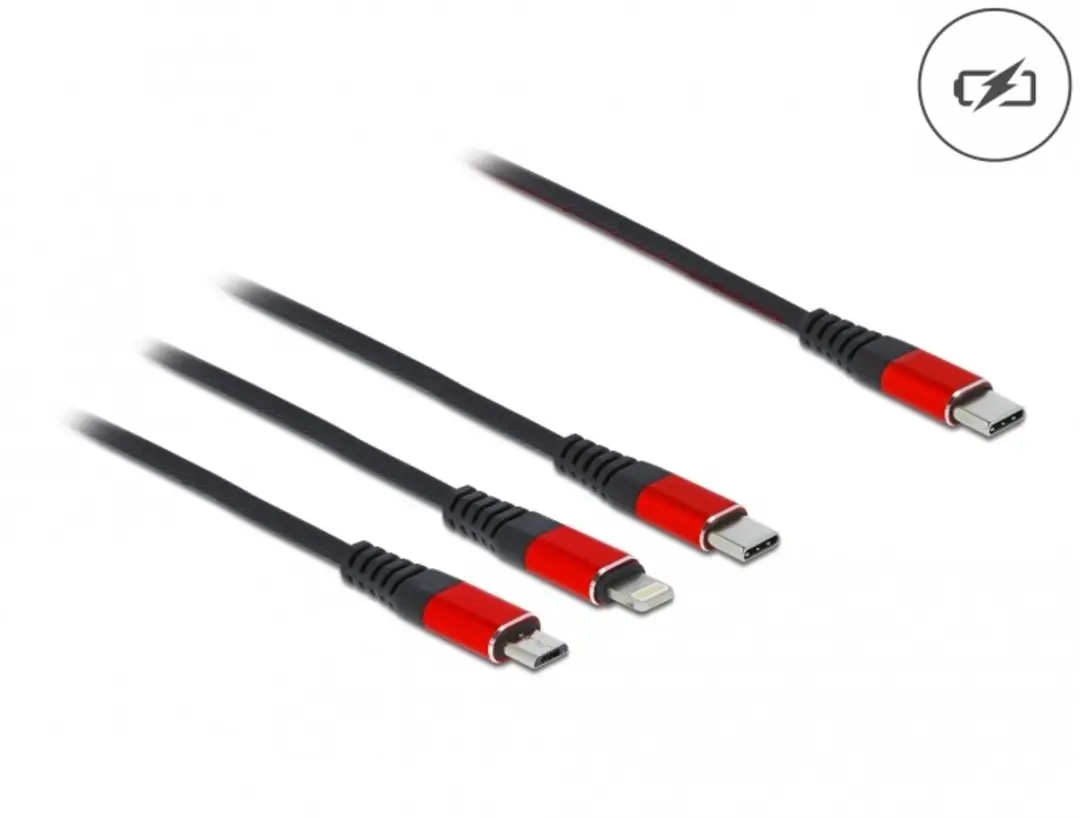 Delock USB 3-in-1 Oplader 30cm