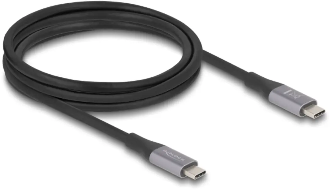 Delock USB4 USB-C Kabel 40Gbps 240W 8K60Hz 2m - Zwart