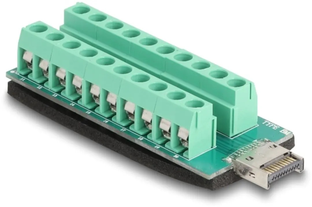 Delock USB Type-E naar Terminalblok Adapter 20-pin