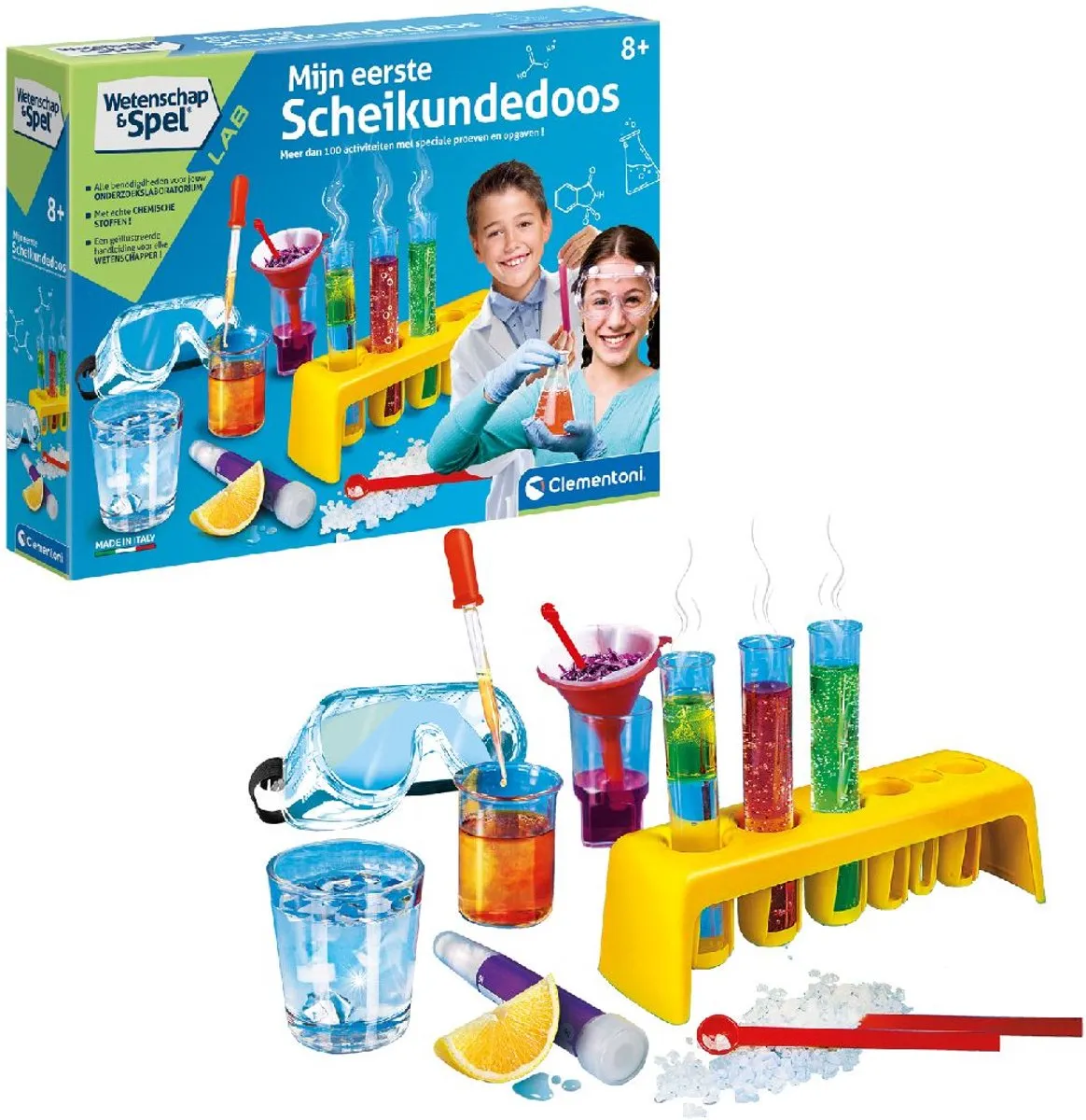 Clementoni Mijn Eerste Scheikundedoos 66414 - 100 Experimenten