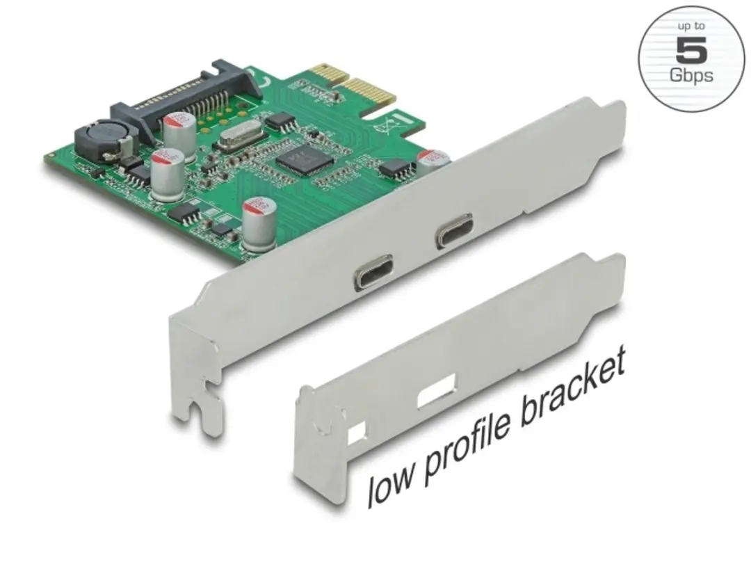 Delock PCIe Kaart 2x USB-C 5Gbps
