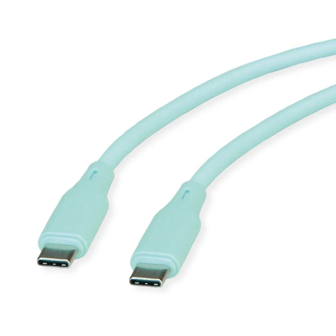 Roline USB-C Kabel 2.0 Type C-C 60W - 1m - Groen
