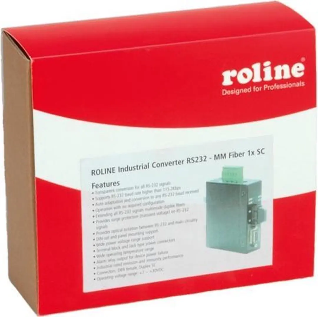 Roline Industriële Converter RS232 naar Glasvezel SC - 21.13.1141