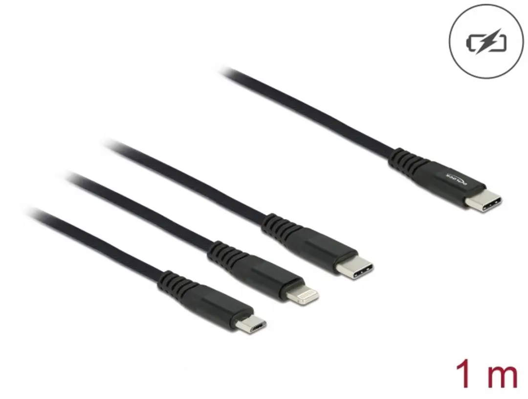Delock USB Type-C 3-in-1 Oplader 1m
