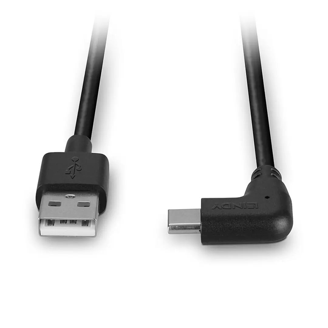 Lindy 32001 USB-kabel USB A naar USB C 1m - Zwart