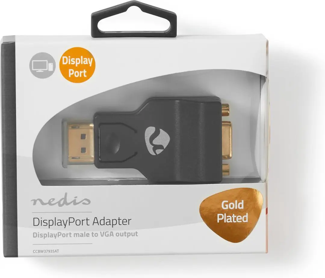 Nedis DisplayPort naar VGA Adapter CCBW37935AT - 1080p - Antraciet - afbeelding 6 van 6