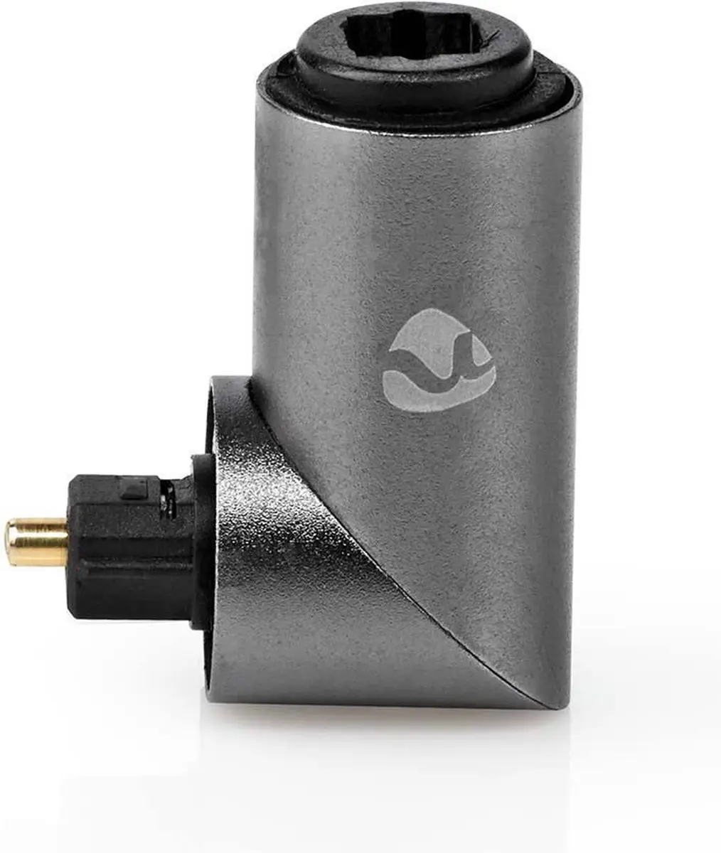 Nedis TosLink Adapter CATB25920GY - 90° Gehoekt - Aluminium