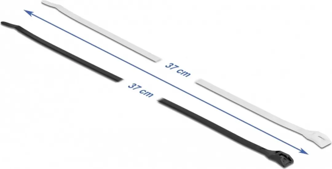 Delock Kabelbinders 370x4.6mm - 100 Stuks - Zwart/Transparant