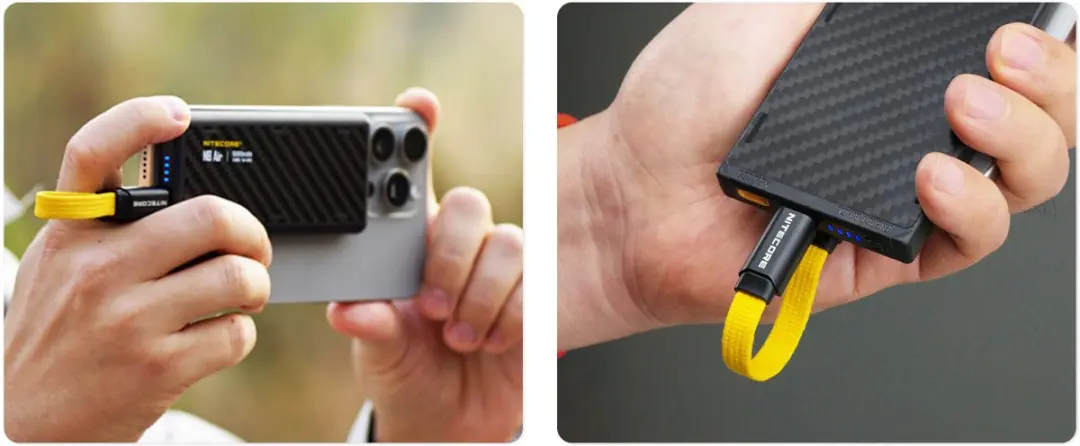 Nitecore NLink10 Magnetische USB-C Oplaadkabel - Geel