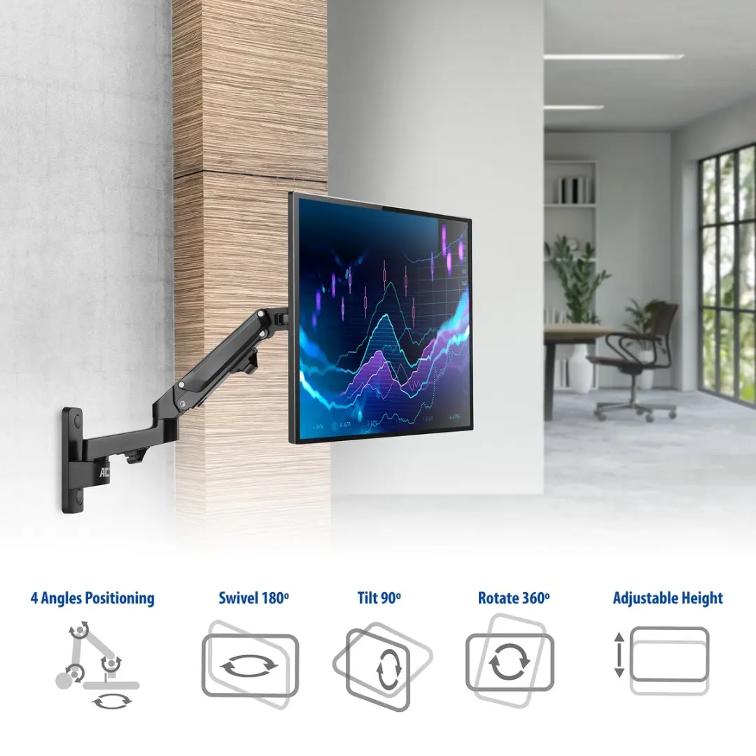 ACT Monitorarm AC8310 - 27" - Zwart - afbeelding 6 van 6