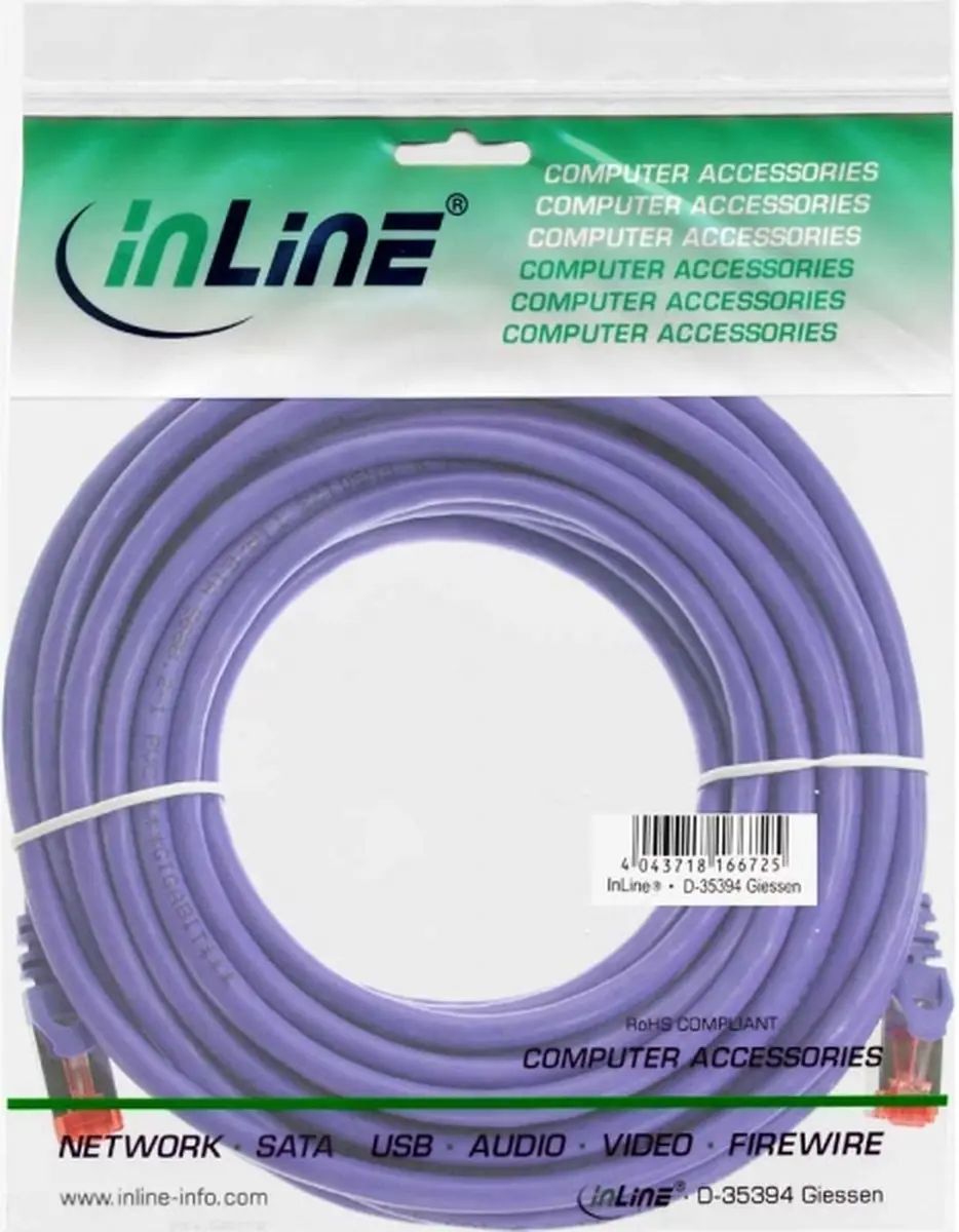 InLine Patchkabel S/FTP Cat.6 7,5m - Paars