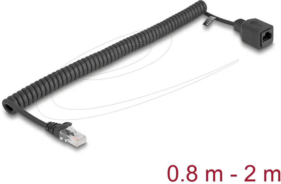 Delock RJ45 Coiled Kabel Cat.5e