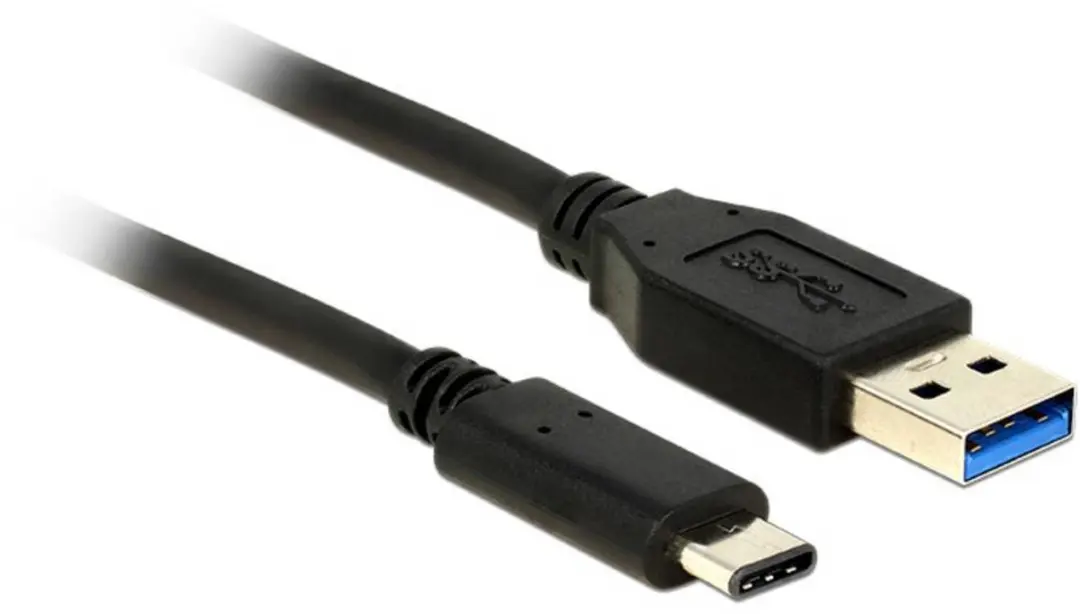 Delock USB 3.0 A Male naar USB-C Male 0.5m - Zwart