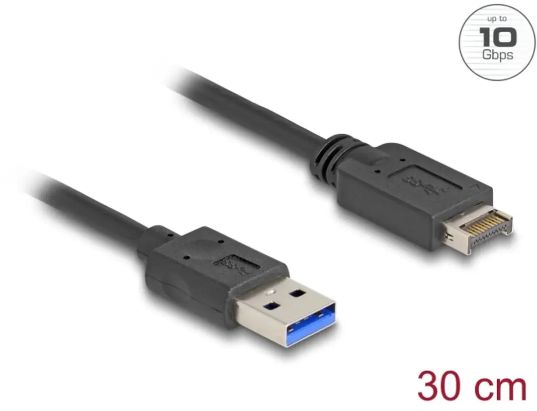 Delock USB 10Gbps Type-E naar Type-A Kabel 30cm