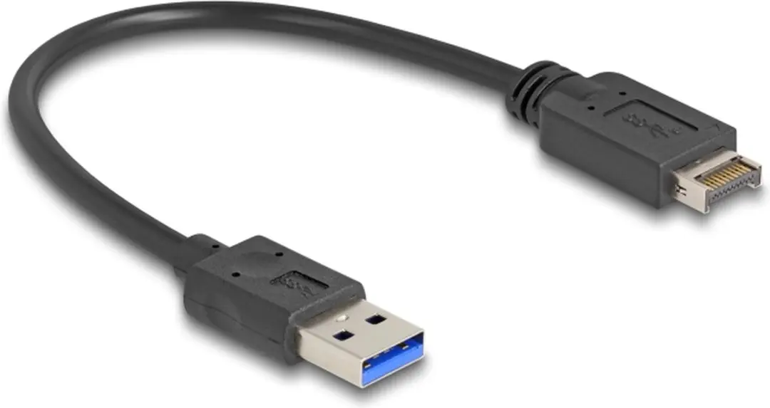 Delock USB 10Gbps Type-E naar Type-A Kabel 30cm - Zwart