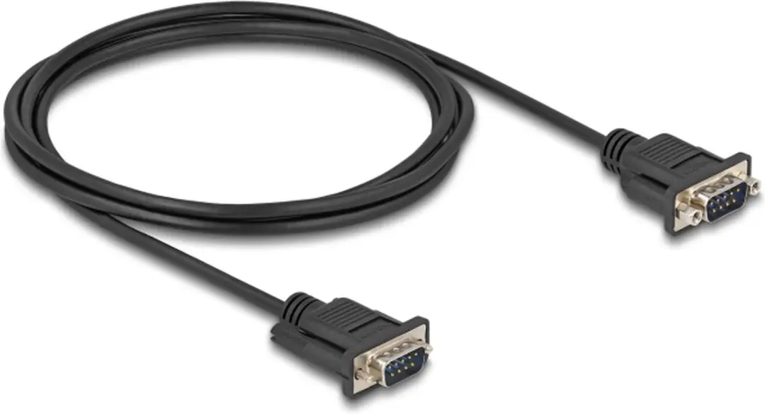 Delock RS-232 D-Sub9 Kabel 2m - Zwart