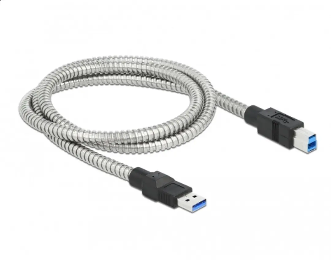 Delock USB 3.2 Gen 1 A-B Kabel 1m - Zilver