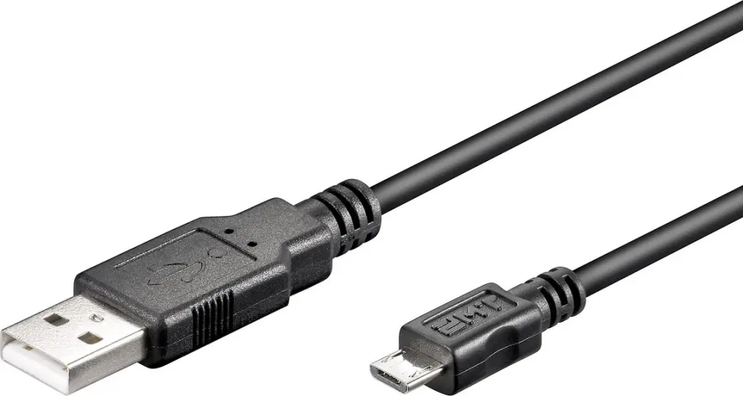 Nedis USB 2.0 Kabel A-MicroB 1m - 480 Mbps - Zwart