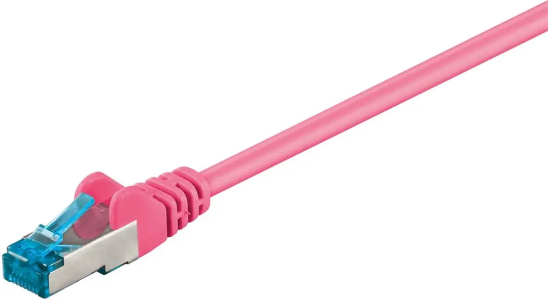 Goobay S/FTP CAT6a Netwerkkabel 1m - Roze - 10 Stuks