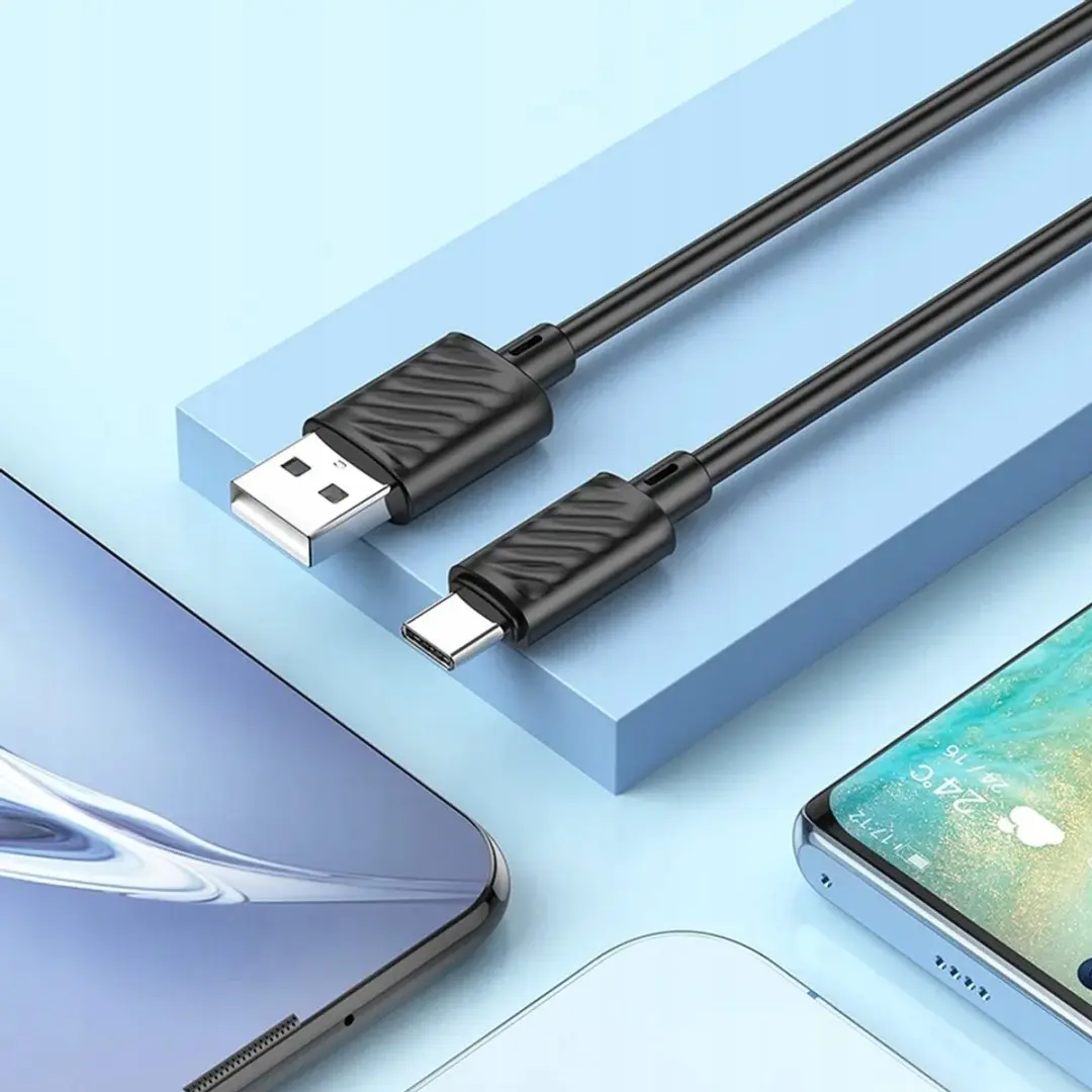 Hoco USB-C Kabel 3A 1m - Zwart