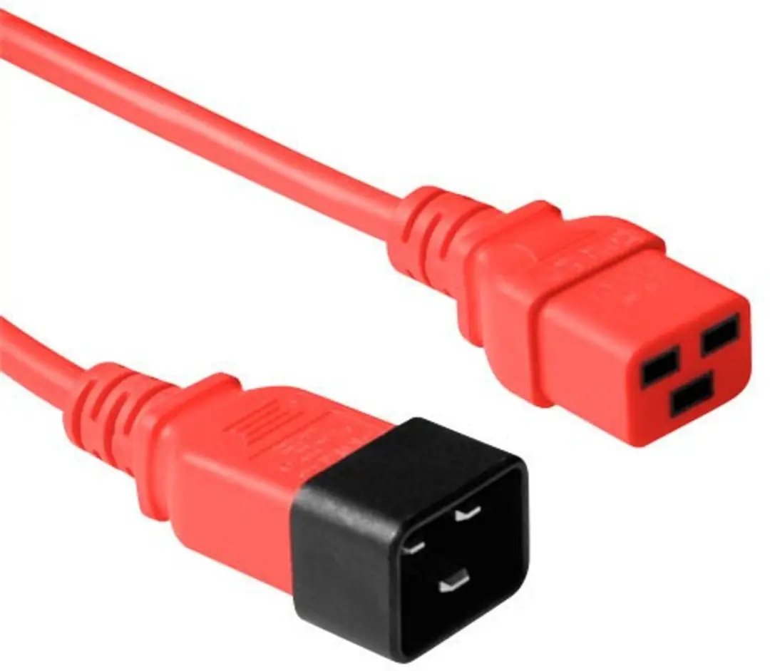 ACT AK5091 Netsnoer C19-C20 Rood 3m