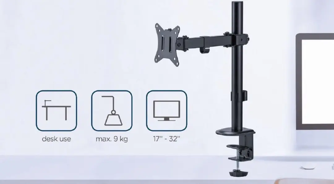 Gembird MA-D1 Monitorarm 17-32" - Zwart