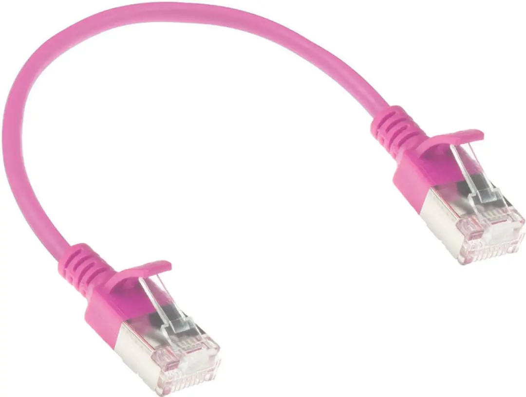 ACT Roze DC7452 CAT6A Patchkabel 0,25m - Snagless