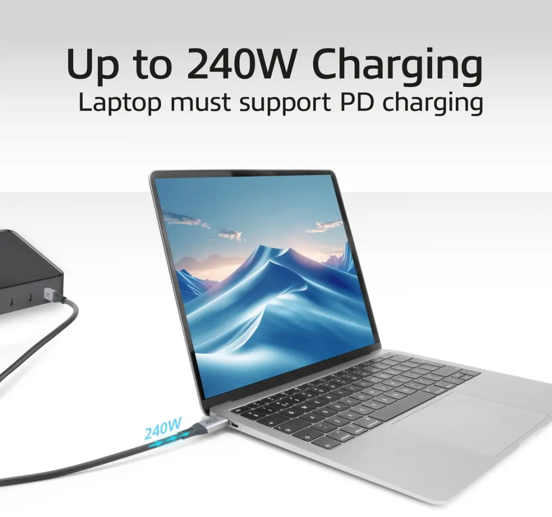 ACT USB4 Thunderbolt 5 Kabel 80Gbps 240W AC7452 - Zwart