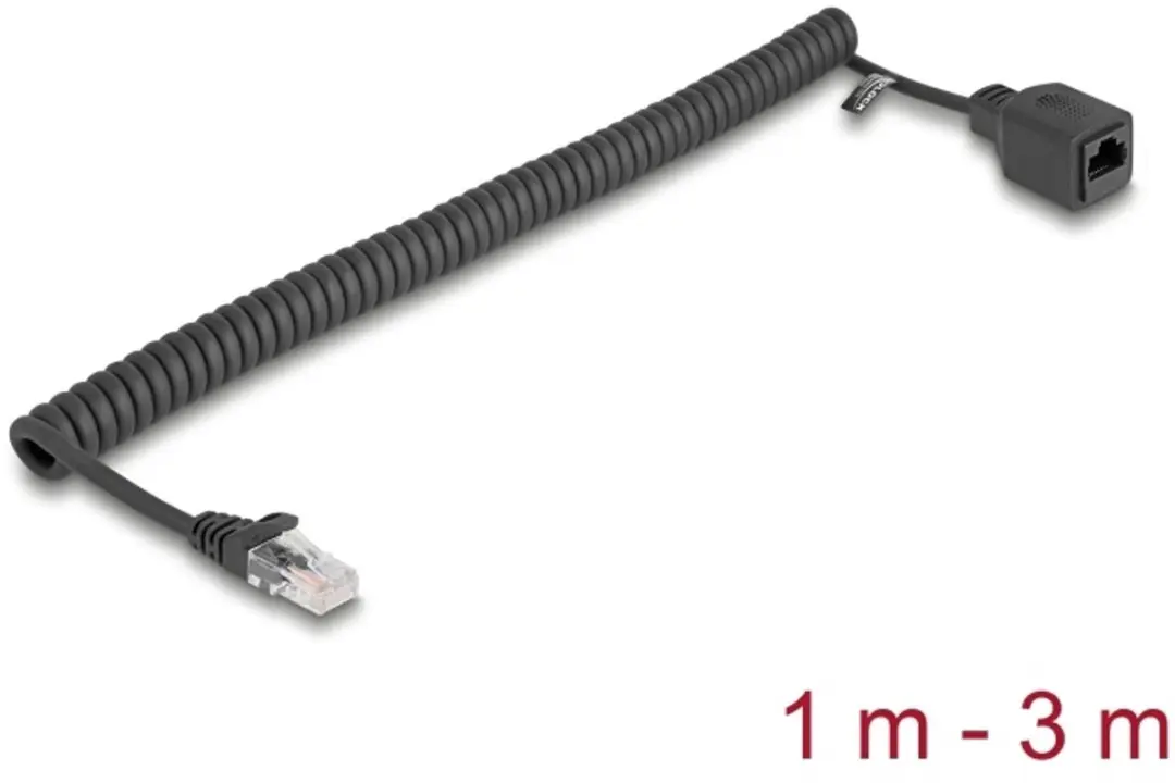 Delock RJ45 Coiled Kabel Cat.5e