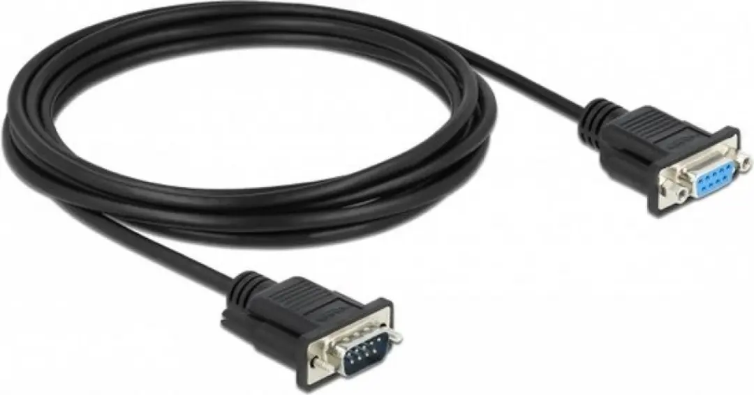 Delock RS-232 D-Sub9 Kabel - 3m - Zwart
