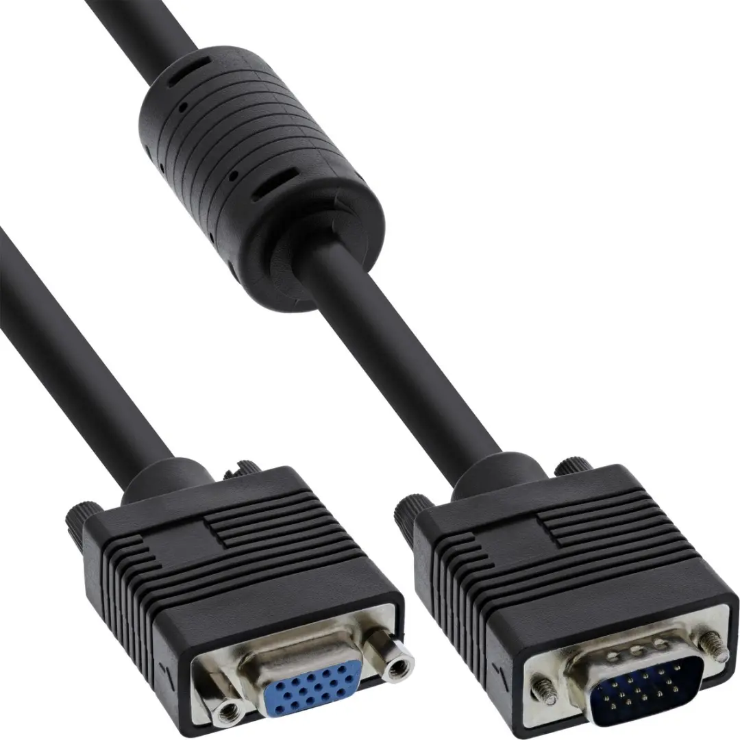 InLine VGA Kabel D-Sub Female - 0.3m - Zwart