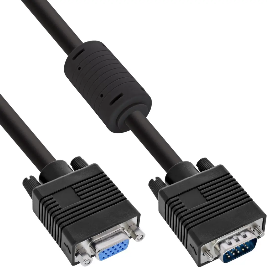InLine VGA Kabel D-Sub Female - 0.3m - Zwart