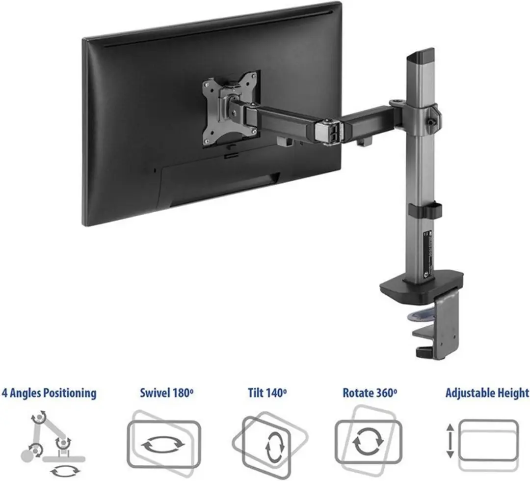ACT AC8335 Monitorbureausteun 32" - Zilver