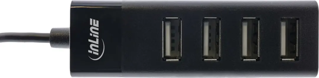 InLine USB Hub 4x USB-A 0,3m - Zwart
