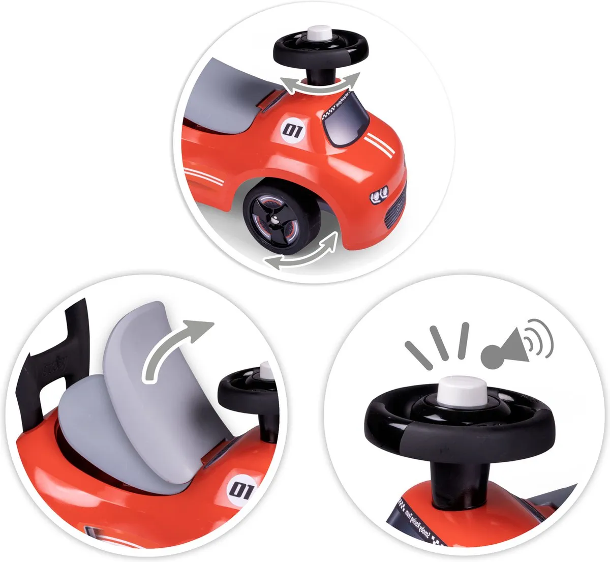 Smoby Ride-On Auto 7600720541 - Rood