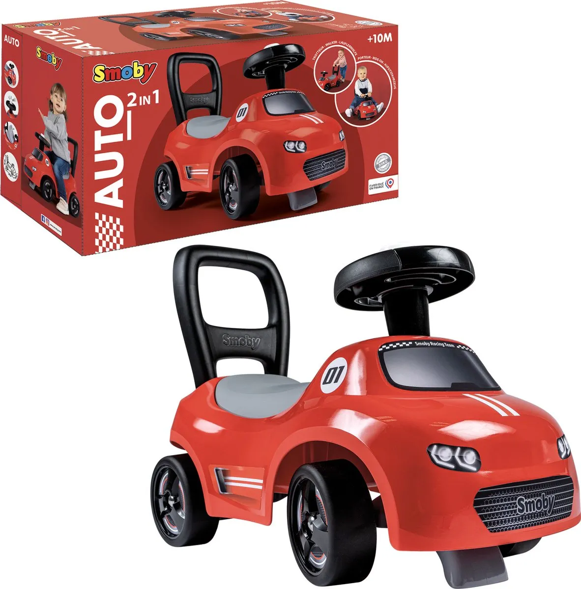 Smoby Ride-On Auto 7600720541 - Rood