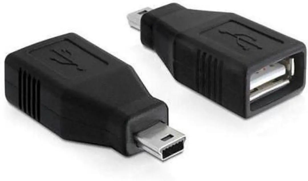 Delock USB2.0 Mini B naar USB-A Adapter - Zwart