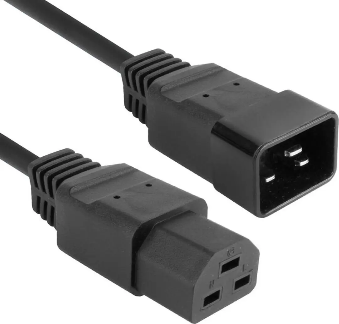 ACT AK5345 Netsnoer C20-C21 3m - Zwart