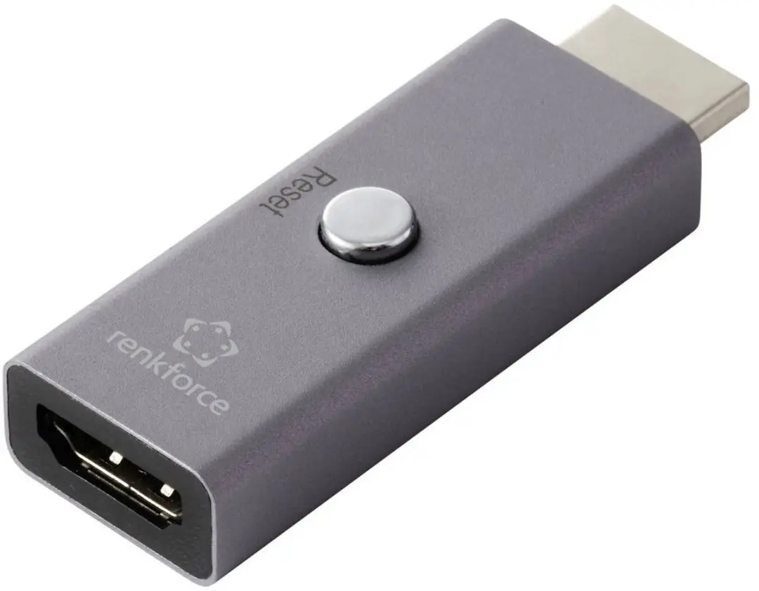 Renkforce RF-6903182 HDMI EDID-emulator - Aluminium-grijs